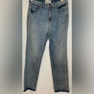 Evidnt Los Angeles Hermosa Straight Leg Raw Hem Denim Jeans Size 29 NWT